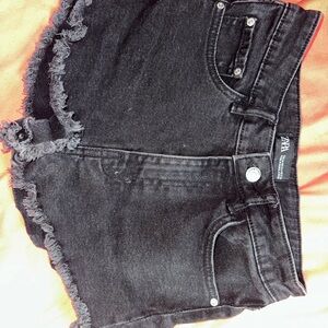 Zara black Jean shorts